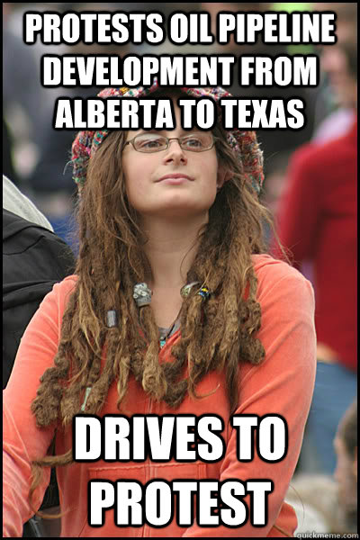 Protests Oil Pipeline Development from Alberta to Texas Drives to Protest  College Liberal