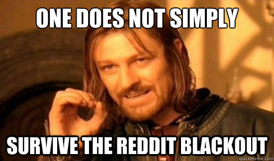 One Does Not Simply Survive the Reddit Blackout  Boromir