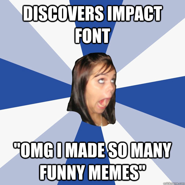 discovers impact font 