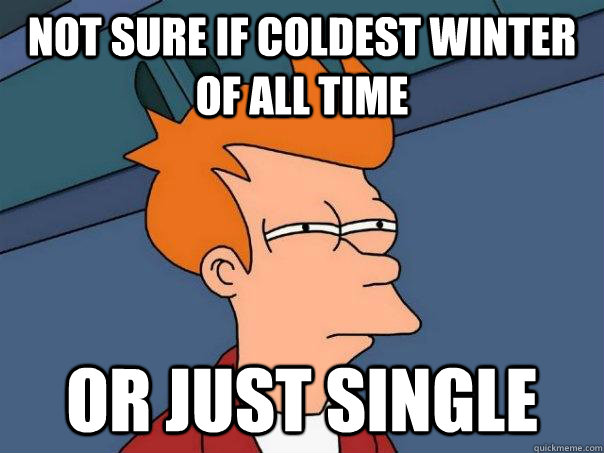 not sure if coldest winter of all time or just single - not sure if coldest winter of all time or just single  Futurama Fry