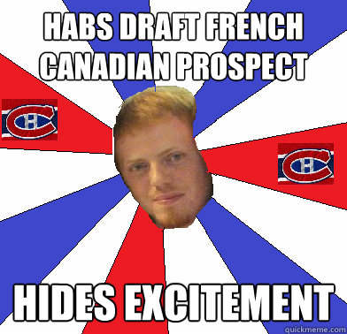 Habs draft french canadian prospect hides excitement  Rog The Habs Fan