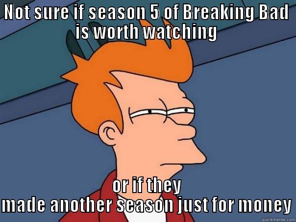 NOT SURE IF SEASON 5 OF BREAKING BAD IS WORTH WATCHING OR IF THEY MADE ANOTHER SEASON JUST FOR MONEY Futurama Fry