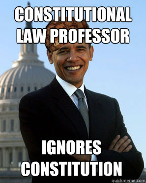 constitutional law professor ignores constitution  Scumbag Obama