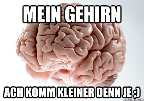 Mein Gehirn ach komm kleiner denn je ;)   Scumbag Brain