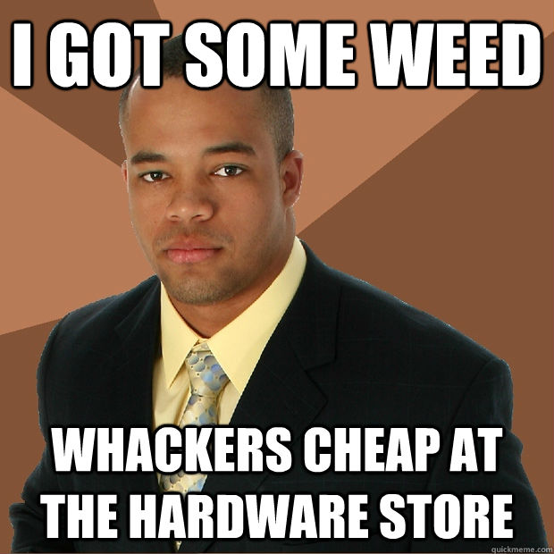 i got some weed whackers cheap at the hardware store  Successful Black Man