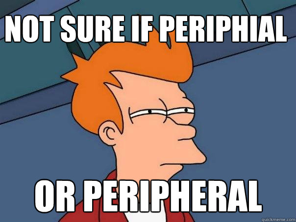 not sure if periphial  or peripheral - not sure if periphial  or peripheral  Futurama Fry