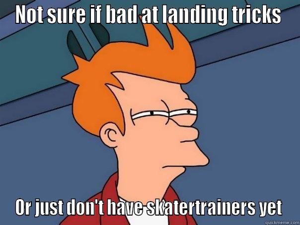 NOT SURE IF BAD AT LANDING TRICKS OR JUST DON'T HAVE SKATERTRAINERS YET Futurama Fry