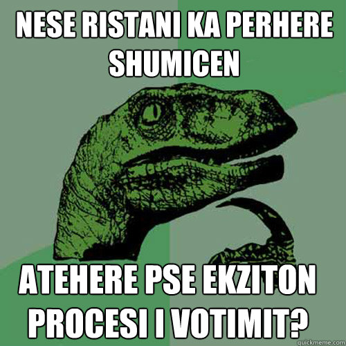 Nese Ristani ka perhere shumicen Atehere pse ekziton procesi i votimit? - Nese Ristani ka perhere shumicen Atehere pse ekziton procesi i votimit?  Philosoraptor