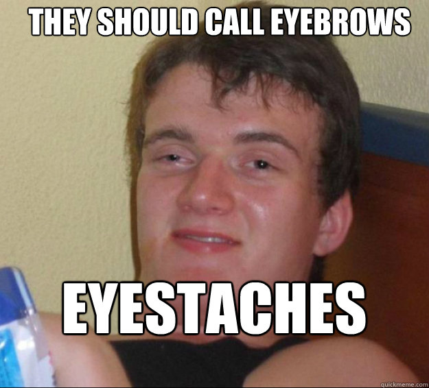 They should call Eyebrows eyestaches  - They should call Eyebrows eyestaches   10guy