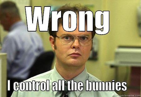 dwight controolds bunnties - WRONG I CONTROL ALL THE BUNNIES   Schrute