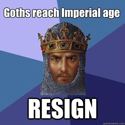 Goths reach Imperial age RESIGN  Age of Empires