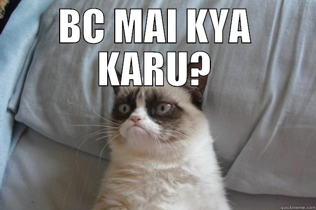 BC MAI KYA KARU?  Grumpy Cat