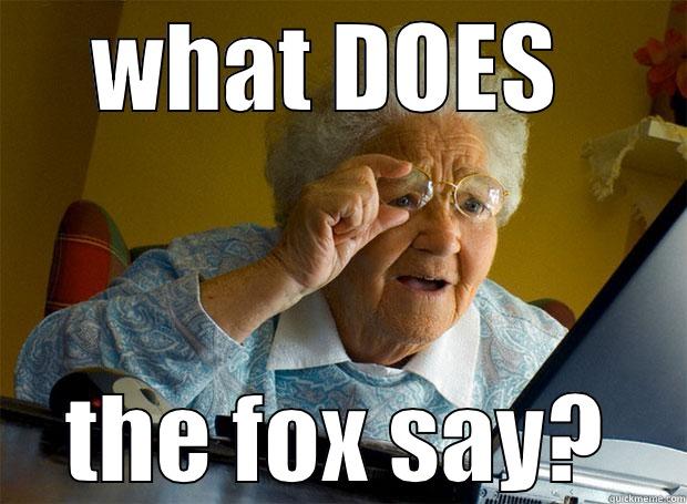 WHAT DOES  THE FOX SAY? Grandma finds the Internet