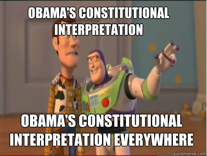 Obama's Constitutional Interpretation Obama's Constitutional Interpretation Everywhere  woody and buzz