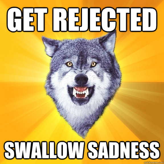 Get rejected  Swallow sadness - Get rejected  Swallow sadness  Courage Wolf