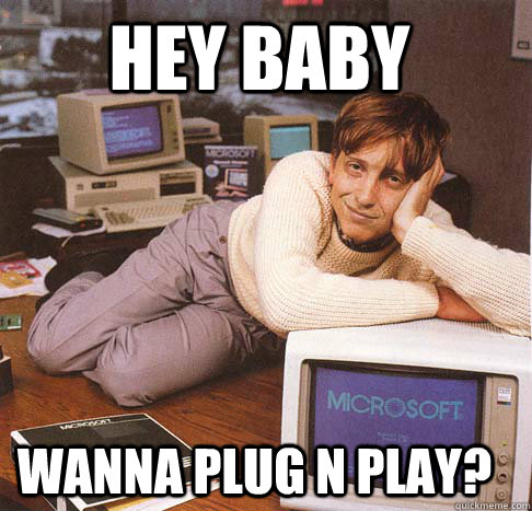 Hey Baby Wanna plug n play?  Dreamy Bill Gates