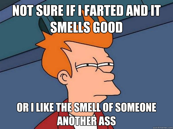 Not sure if i farted and it smells good Or i like the smell of someone another ass  Futurama Fry