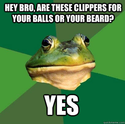 hey Bro, are these clippers for your balls or your beard? yes  