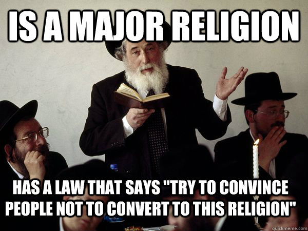 is a major religion has a law that says 