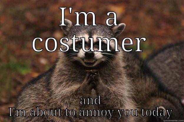 I'M A COSTUMER AND I'M ABOUT TO ANNOY YOU TODAY Evil Plotting Raccoon