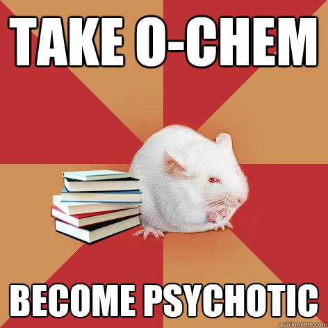 take o-chem become psychotic  Science Major Mouse