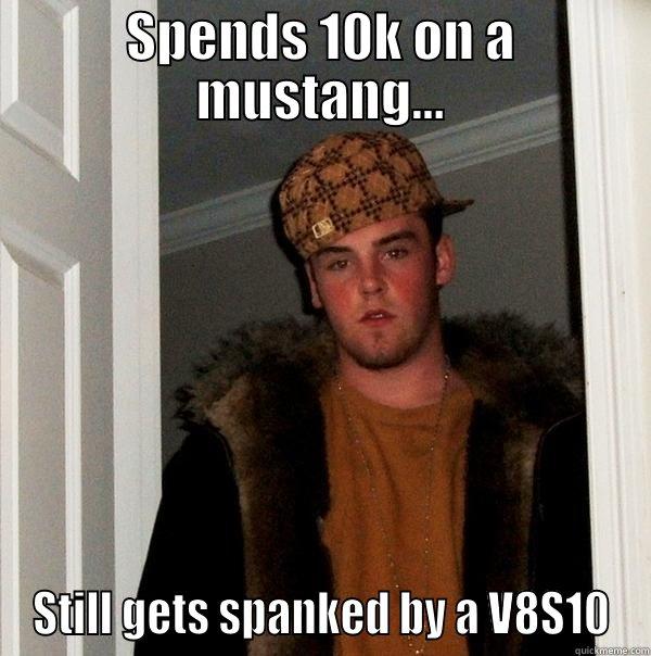 cry baby - SPENDS 10K ON A MUSTANG... STILL GETS SPANKED BY A V8S10 Scumbag Steve