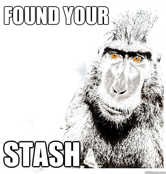 found your stash - found your stash  Stash monkey