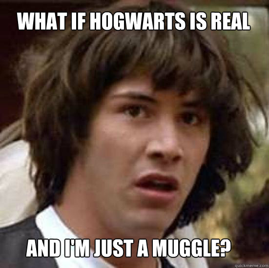 What if hogwarts is real and i'm just a muggle?  conspiracy keanu