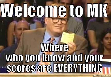 WELCOME TO MK  WHERE WHO YOU KNOW AND YOUR SCORES ARE EVERYTHING Whose Line