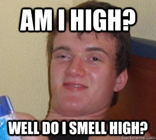 Am i high? well do i smell high?   