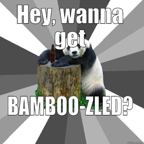 BAMBOOZLED  - HEY, WANNA GET BAMBOO-ZLED? Pickup-Line Panda