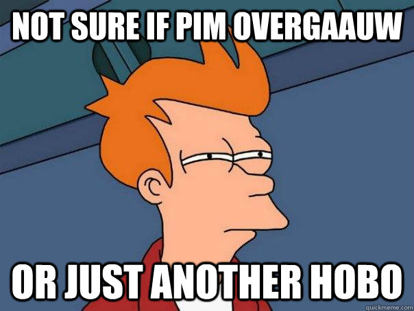 not sure if pim overgaauw or just another hobo  Futurama Fry