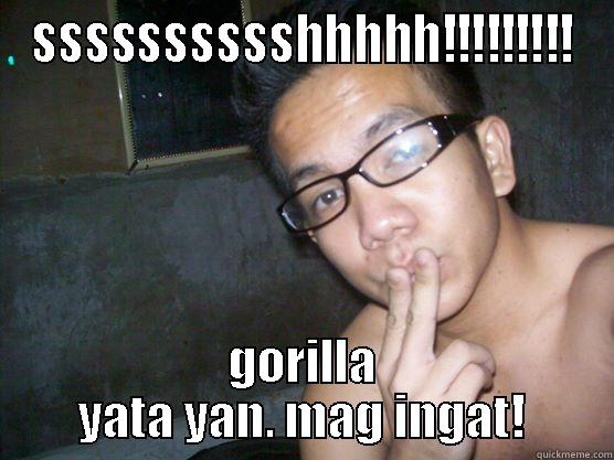 SSSSSSSSSSHHHHH!!!!!!!!! GORILLA YATA YAN. MAG INGAT! Misc