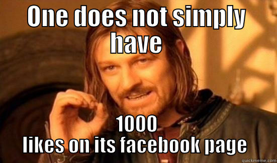 ONE DOES NOT SIMPLY HAVE 1000 LIKES ON ITS FACEBOOK PAGE  Boromir