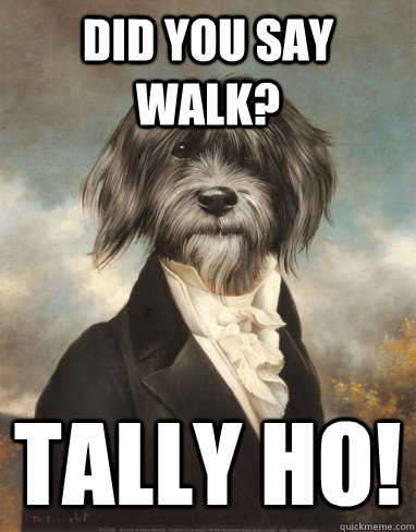 Did you say walk? tally ho!  