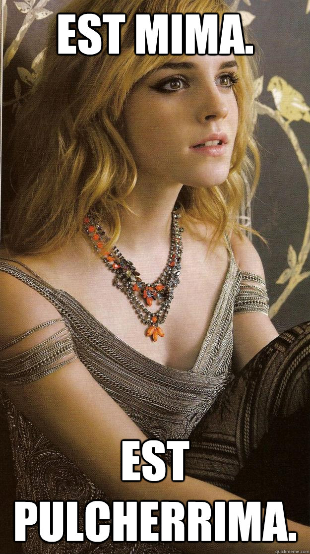 Est mima. Est pulcherrima.  Good Girl Emma Watson