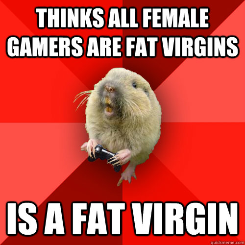 thinks all female gamers are fat virgins is a fat virgin  Gaming Gopher