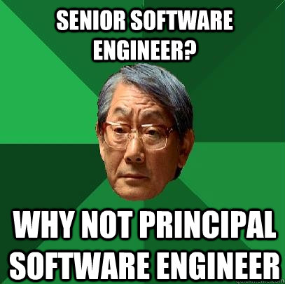 Senior Software Engineer? Why not principal software engineer - Senior Software Engineer? Why not principal software engineer  High Expectations Asian Father