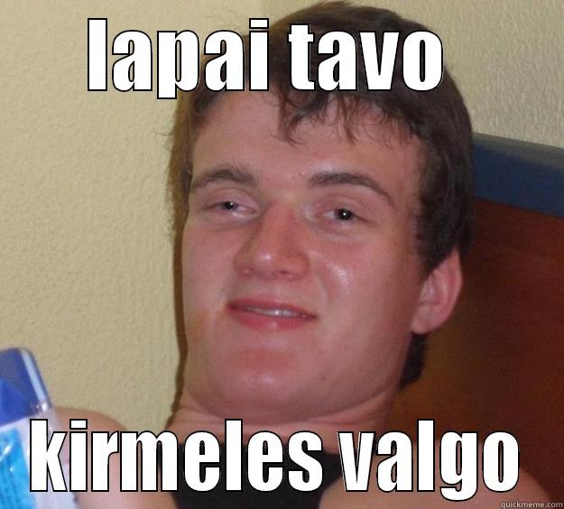 wefwfwfw3 3v - LAPAI TAVO  KIRMELES VALGO 10 Guy