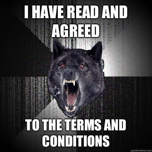 I have read and agreed TO THE TERMS AND CONDITIONS - I have read and agreed TO THE TERMS AND CONDITIONS  Insanity Wolf