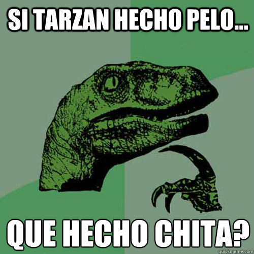 si tarzan hecho pelo... que hecho chita?
  Philosoraptor