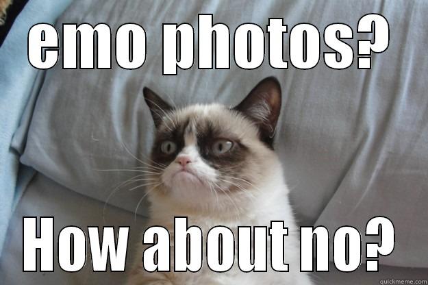 EMO PHOTOS? HOW ABOUT NO? Grumpy Cat