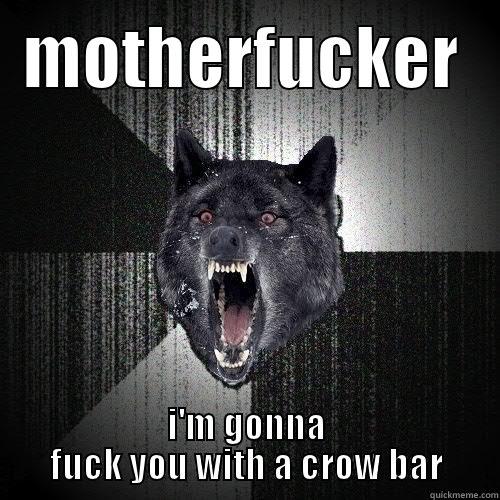 meeting insanity on the street - MOTHERFUCKER I'M GONNA FUCK YOU WITH A CROW BAR Insanity Wolf