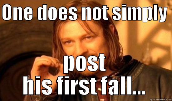 simple fa - ONE DOES NOT SIMPLY  POST HIS FIRST FALL... Boromir