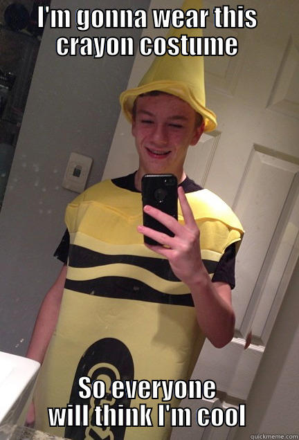 I'M GONNA WEAR THIS CRAYON COSTUME SO EVERYONE WILL THINK I'M COOL Misc