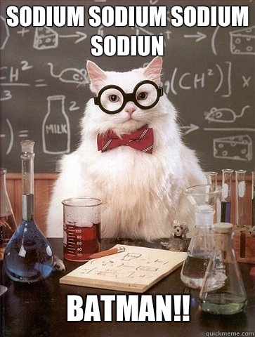 Sodium sodium sodium sodiun Batman!! - Sodium sodium sodium sodiun Batman!!  Chemistry Cat