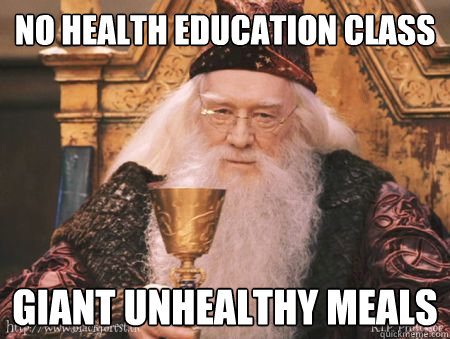 no health education class giant unhealthy meals  