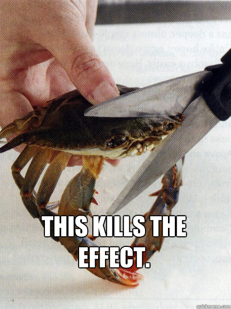  This kills the effect. Caption 3 goes here  Optimistic Crab