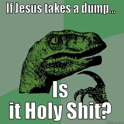 IF JESUS TAKES A DUMP... IS IT HOLY SHIT? Philosoraptor