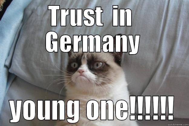 TRUST  IN  GERMANY YOUNG ONE!!!!!! Grumpy Cat